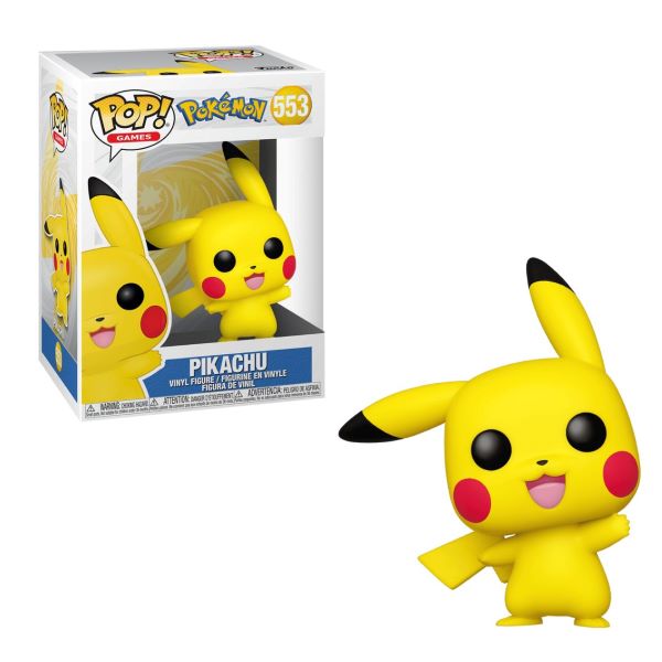 FUNKO POP POKEMON  Pikachu Waving 553 In box (11x16cm) …x6…X36